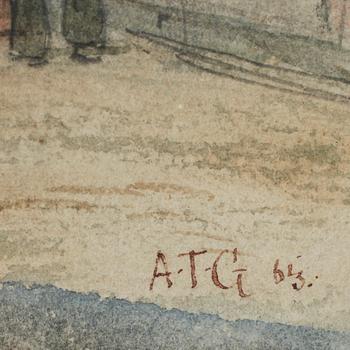 ALBERT THEODOR GELLERSTEDT, akvarell, monogramsign.