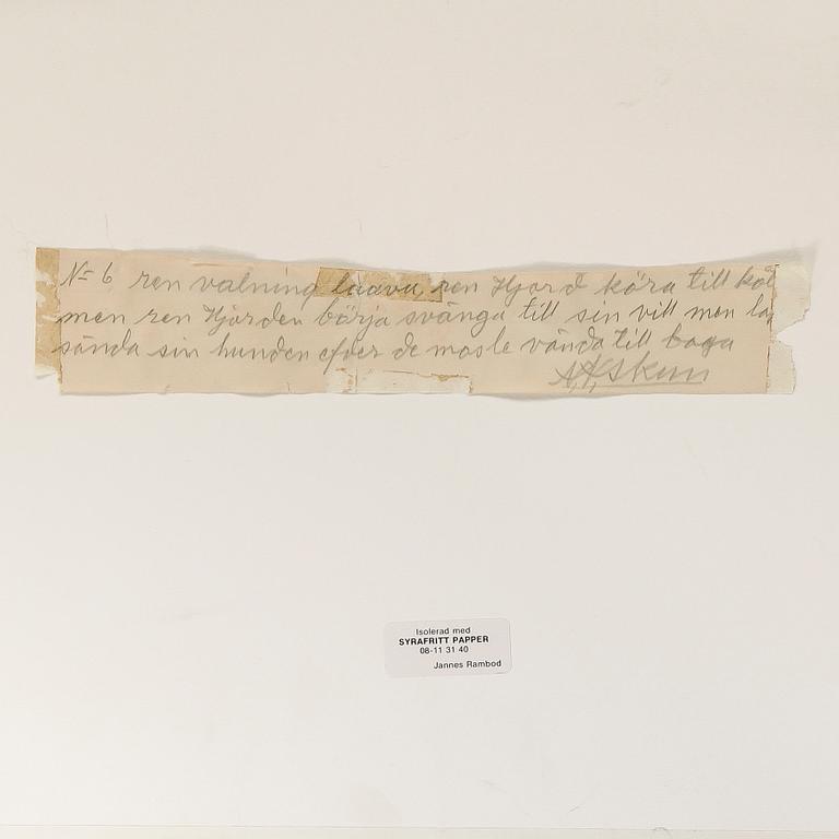 NILS NILSSON SKUM, blandteknik, signerad och daterad 1946.