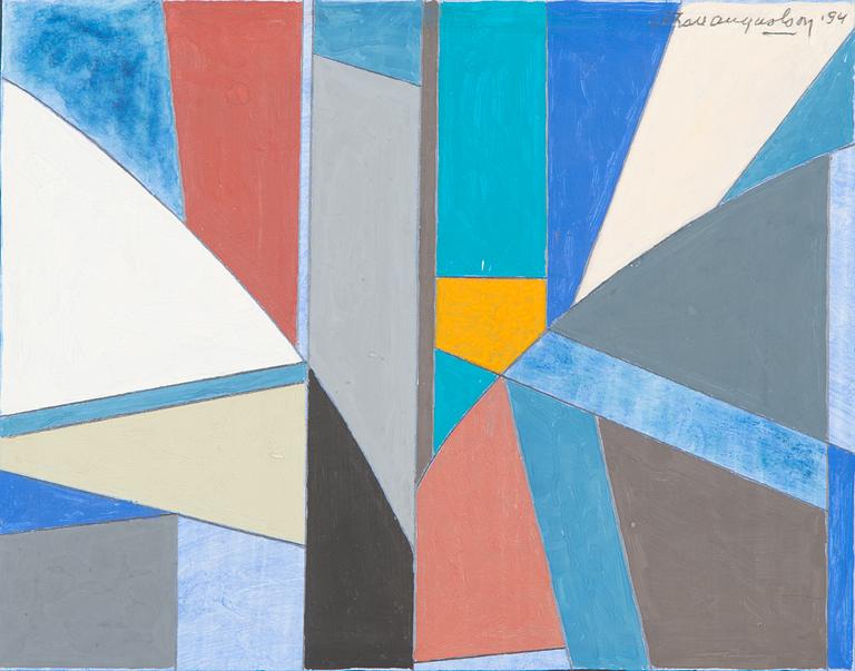 Göran Augustson, gouache, signed and dated -94.