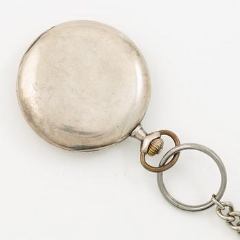 Omega, pocket watch, hunting case, "Red Twelve", 51 mm.