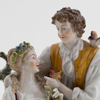 A porcelain figurine, probably Rudolstadt Volkstedt, Germany, early 20th century.