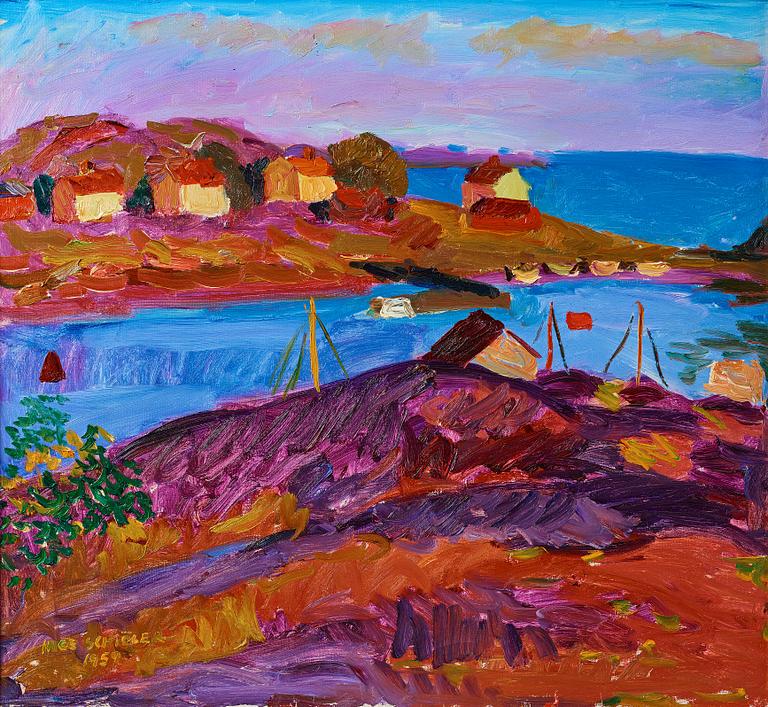 Inge Schiöler, "Houses and boats, Koster".