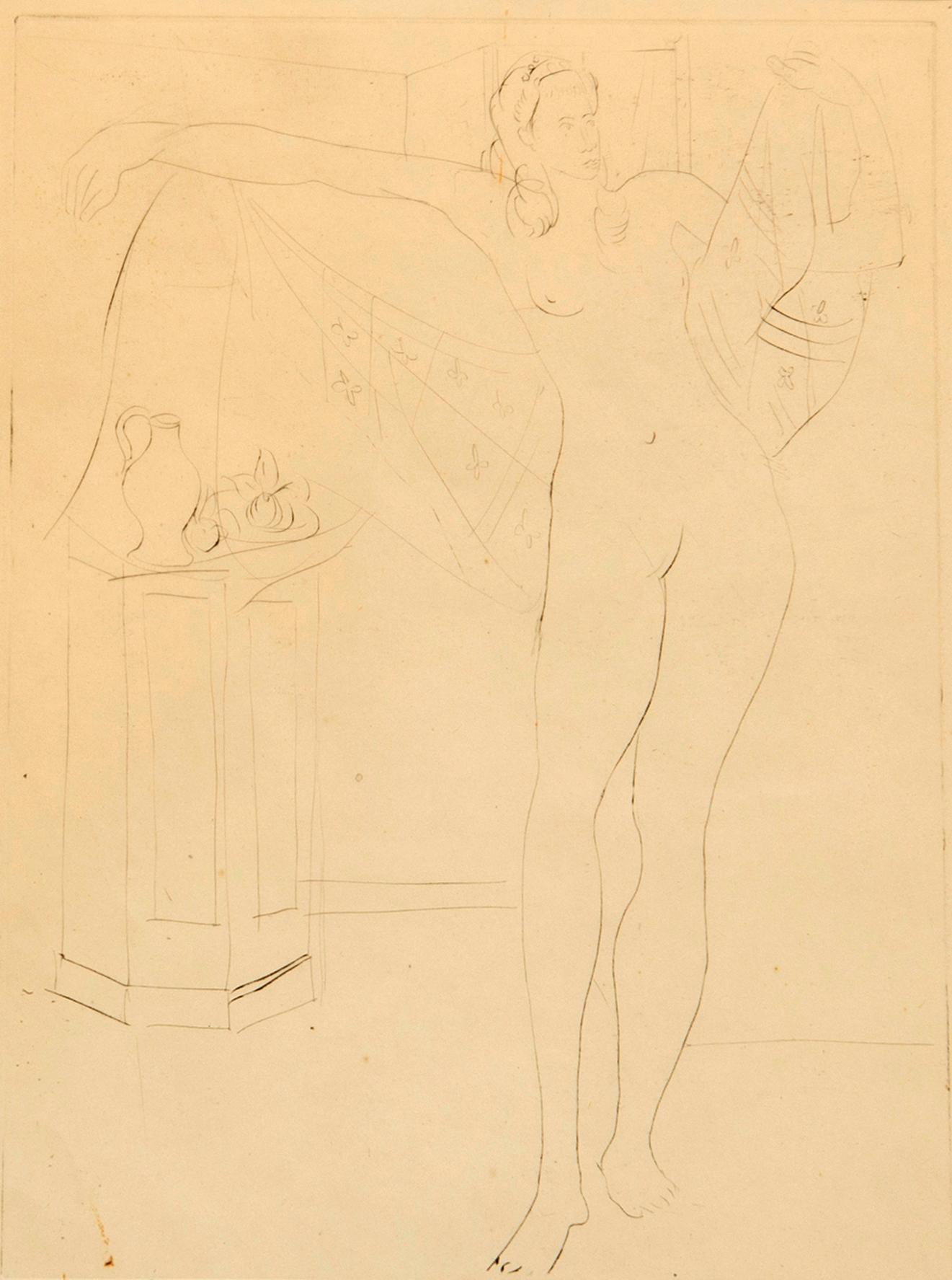 Okänd konstnär 1900-tal , etching signed and dated 38.