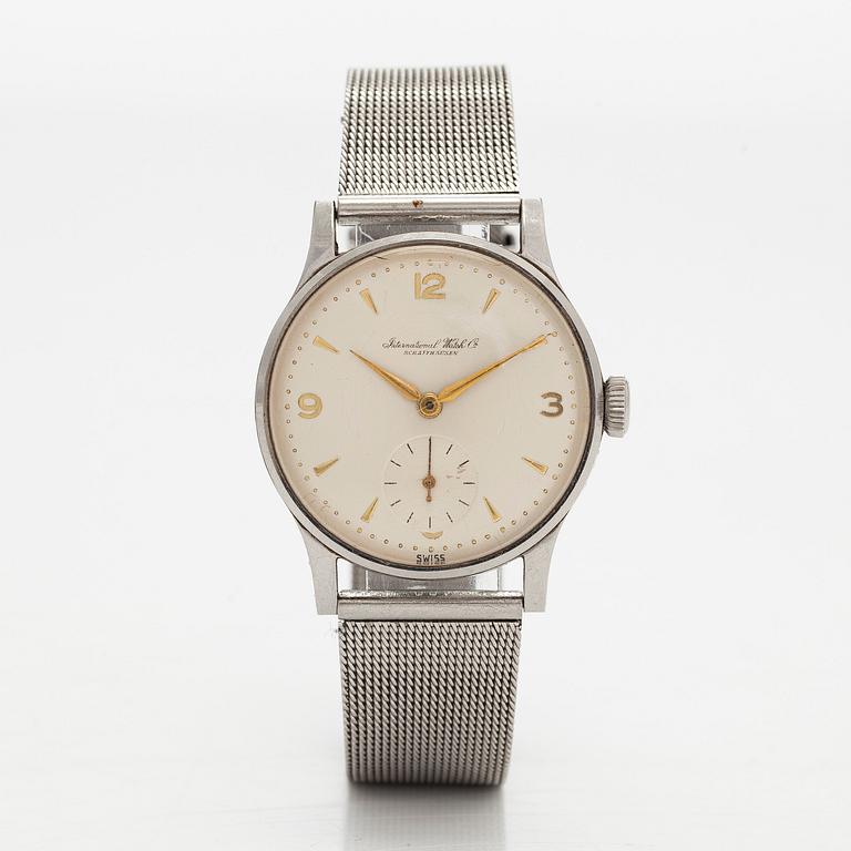 International Watch Co., IWC, rannekello, 34 mm, teräs, manuaalinen, 1950-luku.