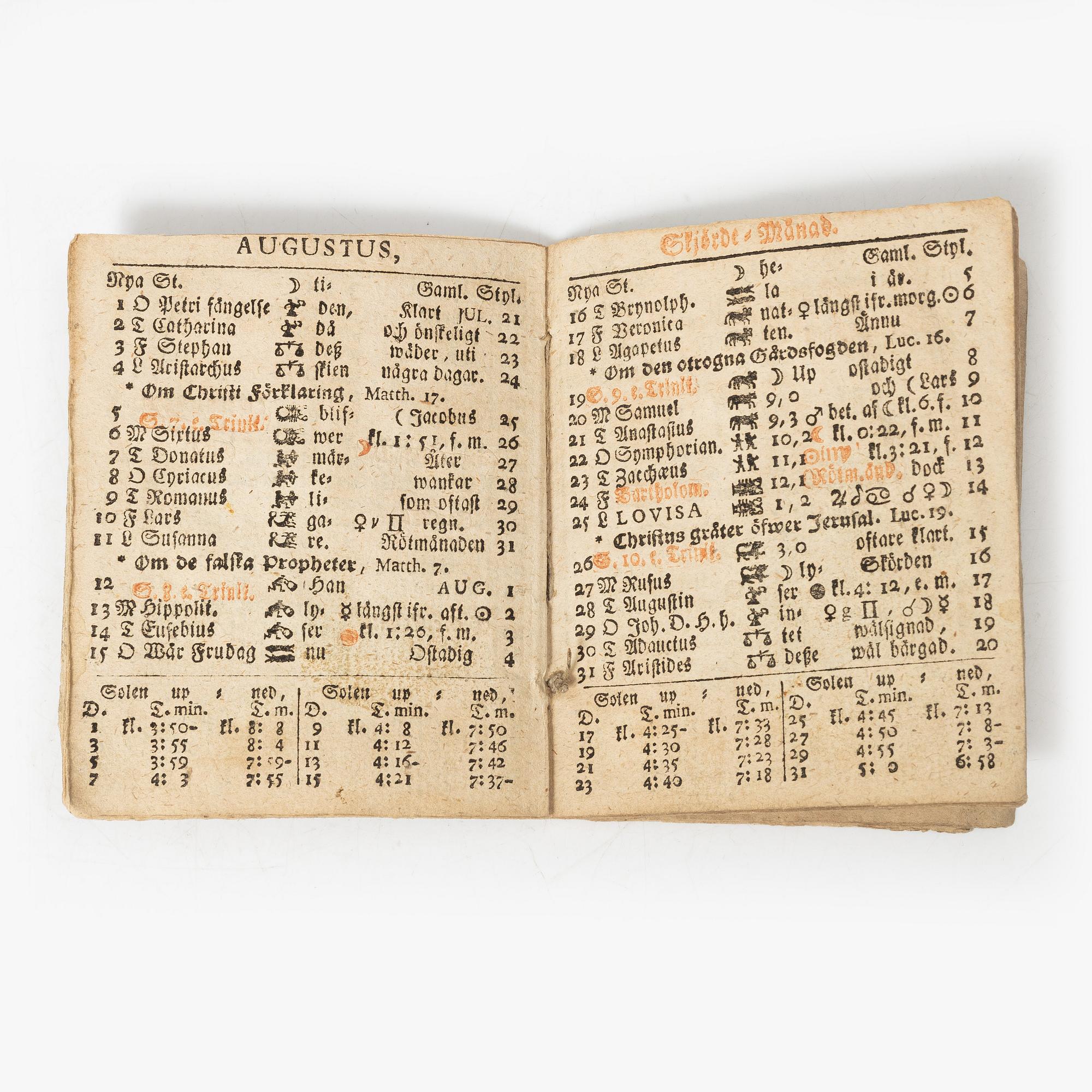 Hugo Grotius, Donau och en almanacka, 1670-1824.