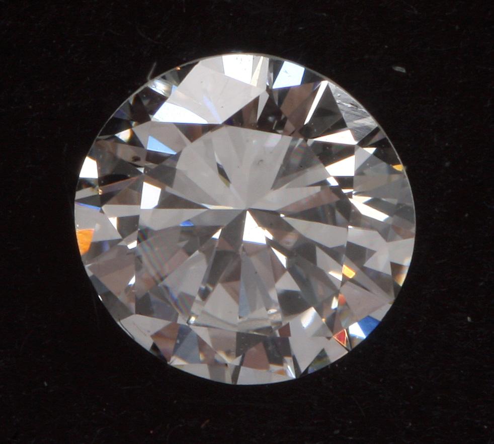BRILJANTSLIPAD DIAMANT, 0,59 ct TW vvs 2, enligt intyg.