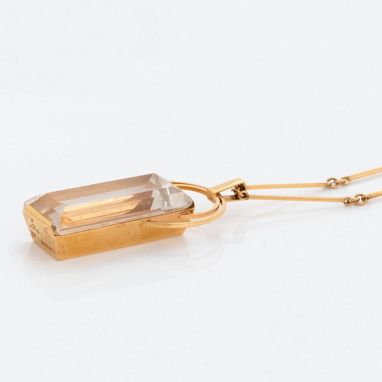 18K gold and rock crystal necklace, Stigbert, Engelbert.