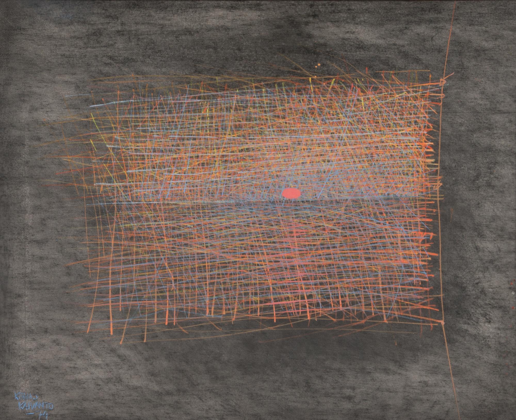 Kimmo Kaivanto, gouache, signerad och daterad -74.