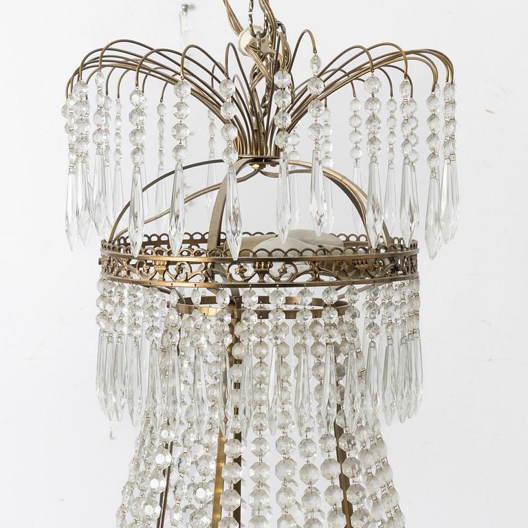A Gustavian style chandelier, late 20th century.