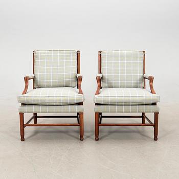 Arne Norell, a pair of Gripsholm model armchairs, later part of the 20th century.