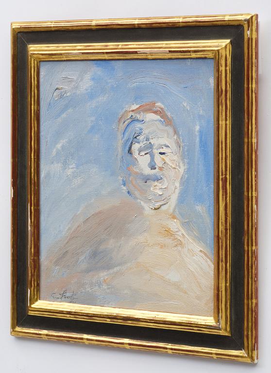 Evert Lundquist, Portrait in blue.