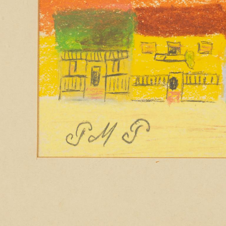 Primus Mortimer Pettersson, chalk drawaings, 4 signed PMP.