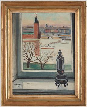 Einar Jolin, View from Södermalm over Stockholm city hall.