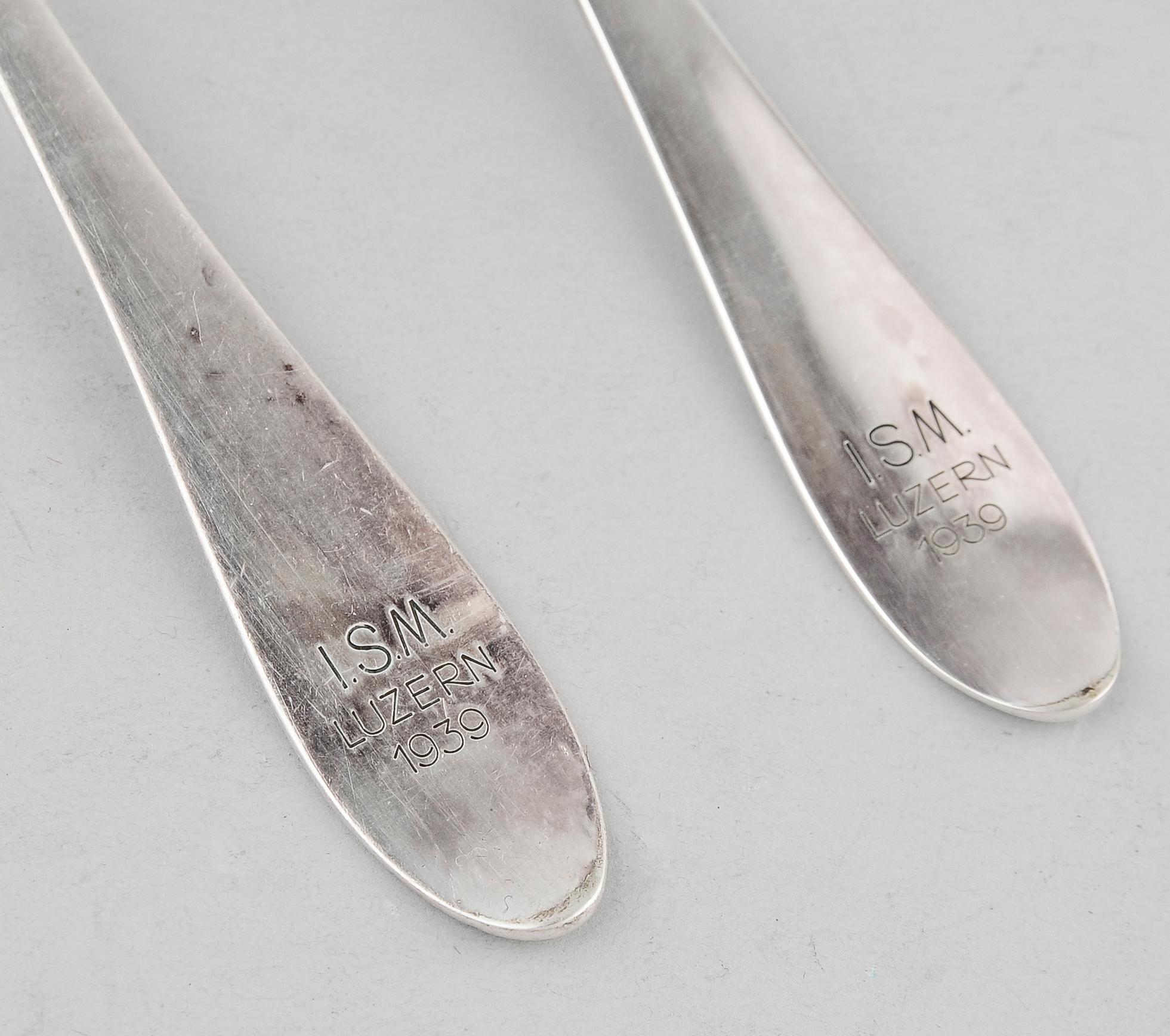 MATSKED SAMT MATGAFFEL, silver, 800, sannolikt Schweiz. Tot vikt ca 119 g.