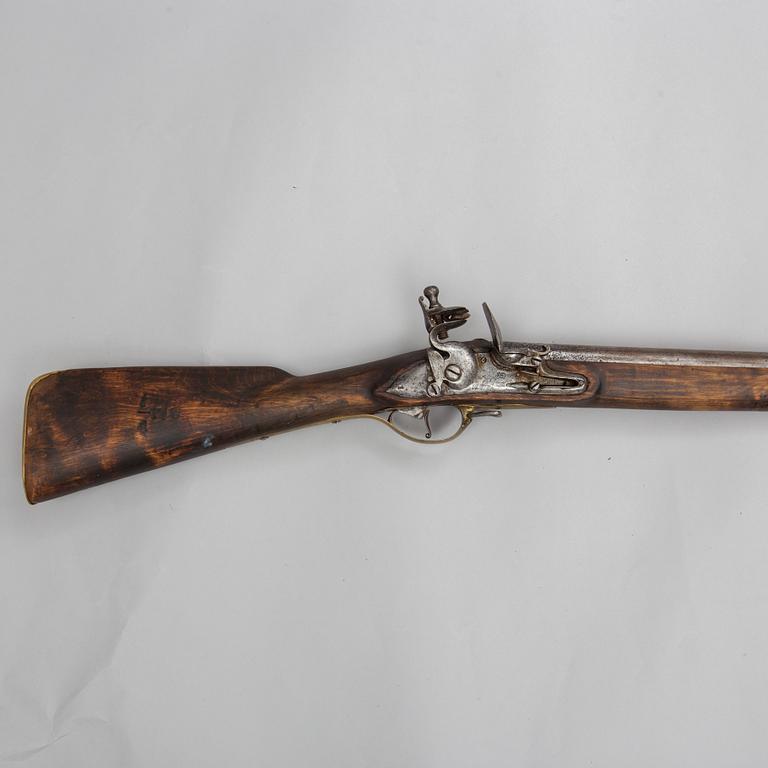 A flintlock shotgun, circa 1800.