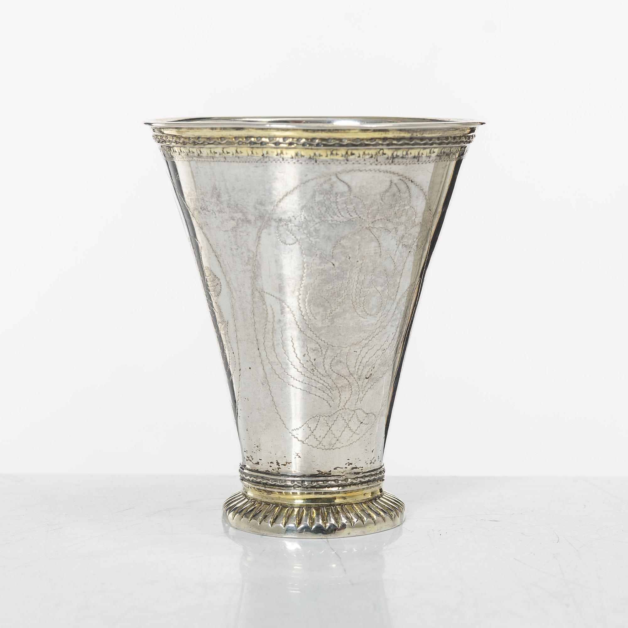 Christoffer Baumann, cup, silver, Hudiksvall 1791.