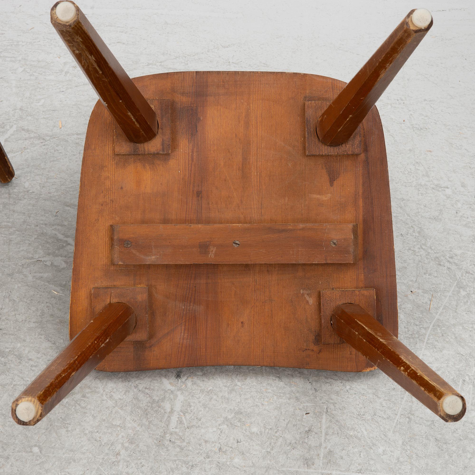 Göran Malmvall, six chairs, Svensk Fur, Karl Andersson & Söner, 1970-tal.