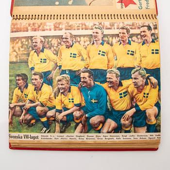 Album, med bla Alfabilder, ca 180 st., inklusive Pelé, VM i fotboll i Sverige 1958, Alifabolaget.