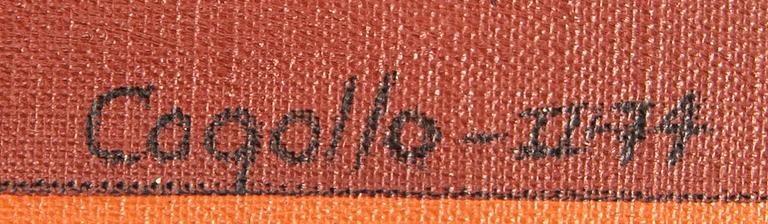 Heriberto Cogollo, oil on canvas signed and dated II 74.