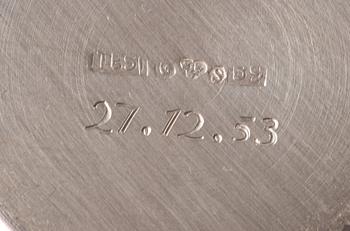 POKALER och BÄGARE samt VASER, 9 st, silver, 1900-tal.