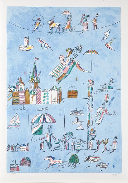 MADELEINE PYK, färglitografi, signerad och numrerad 119/380.