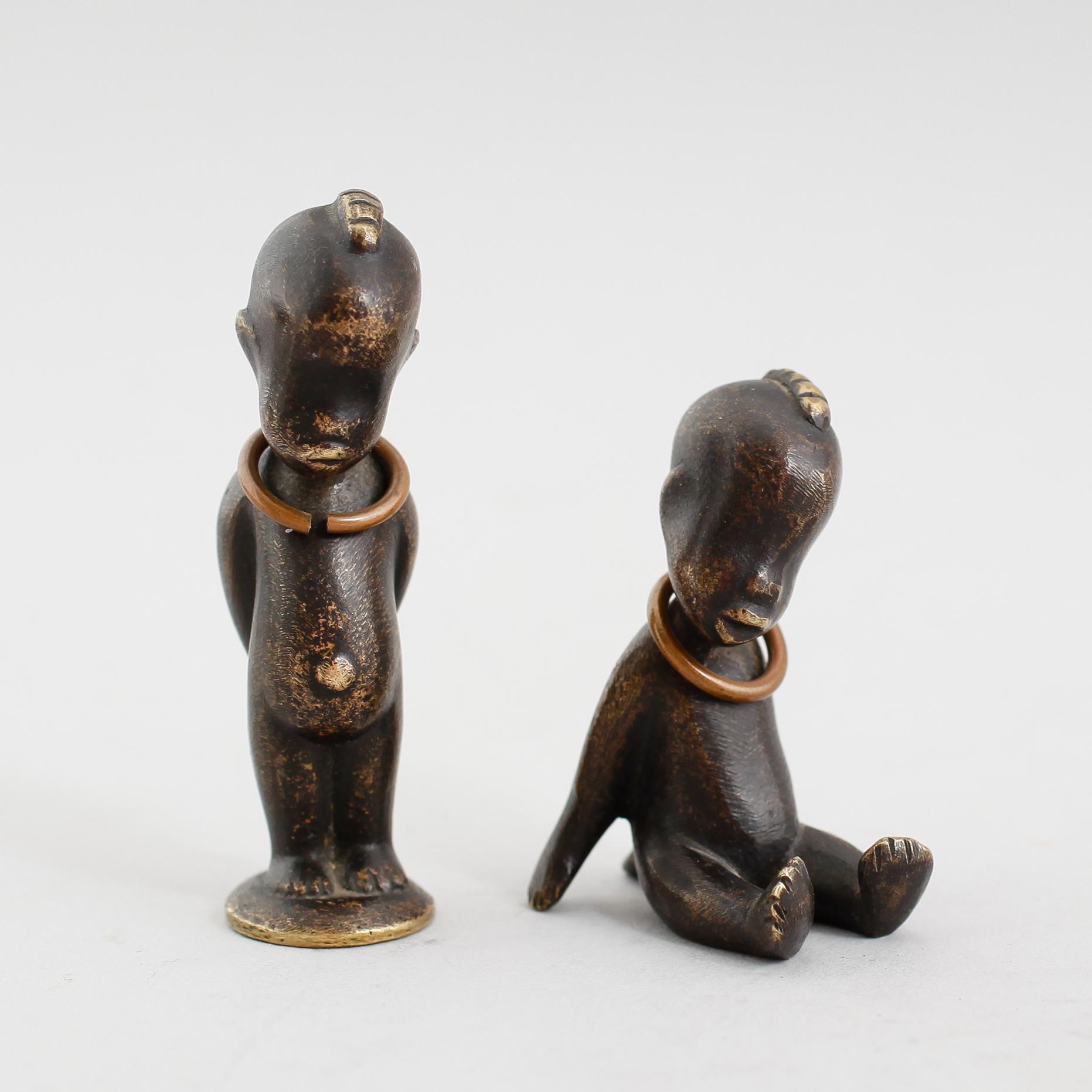 FIGURER, 2 st, sk wienerbrons, tidigt 1900-tal.