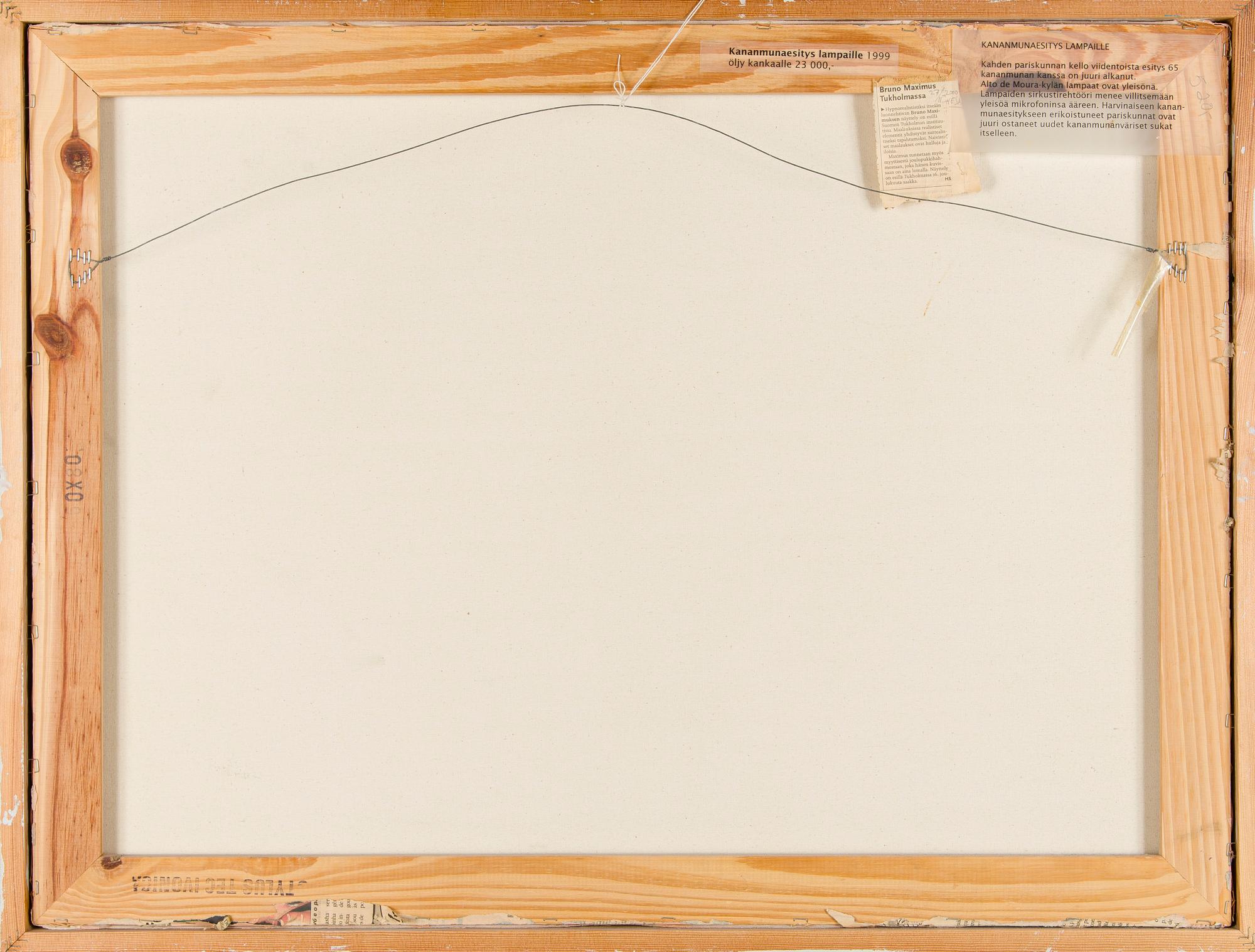 Bruno Maximus, "Kananmunaesitys lampaille (Eggshow for Sheep).