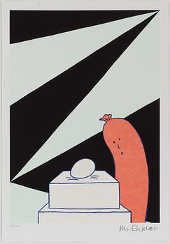 Marie-Louise Ekman, lithograph in colours, 2021, signed 12/250.