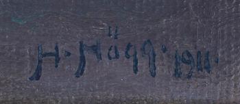 HERMAN HÄGG, olja på duk. Sign o dat 1911.