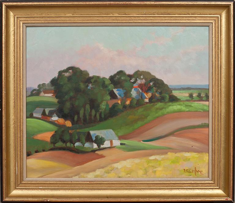 FRITZ KÄRFVE, olja på pannå, signerad.