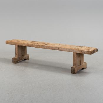 A 18th-/19th century pinewood bench.