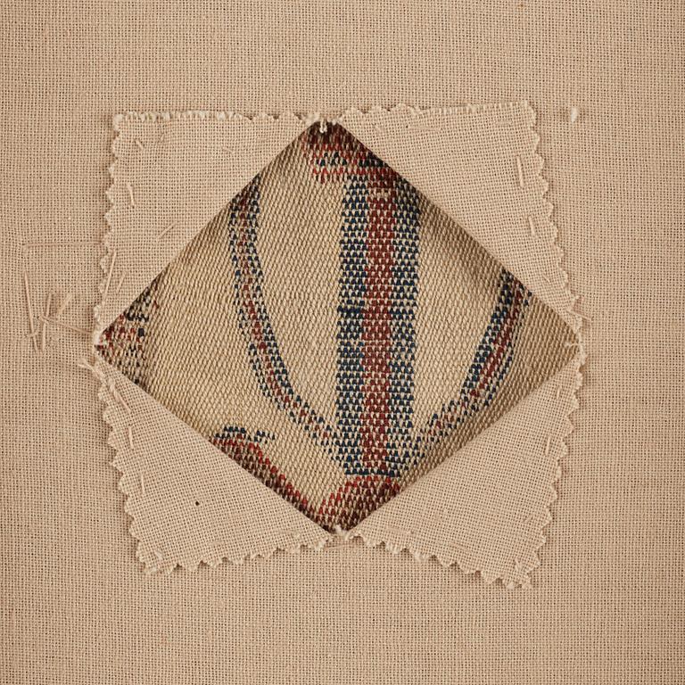TÄLTBAND, FRAGMENT, antikt Turkmenskt, Tsarryssland, ca 102,5 x 39 cm. Monterat (med montering 107x42 cm).