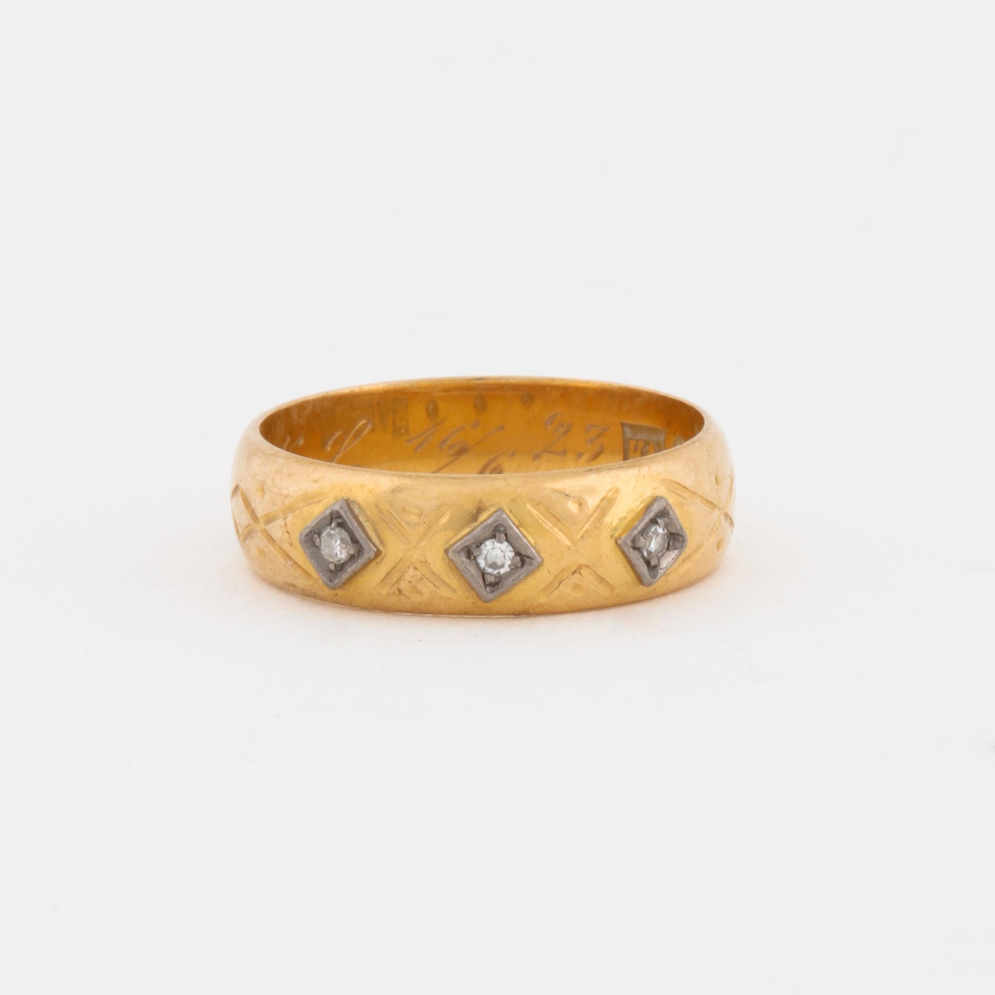 A single cut diamond ring by Kjell Nyhede, Värnamo, 1966.
