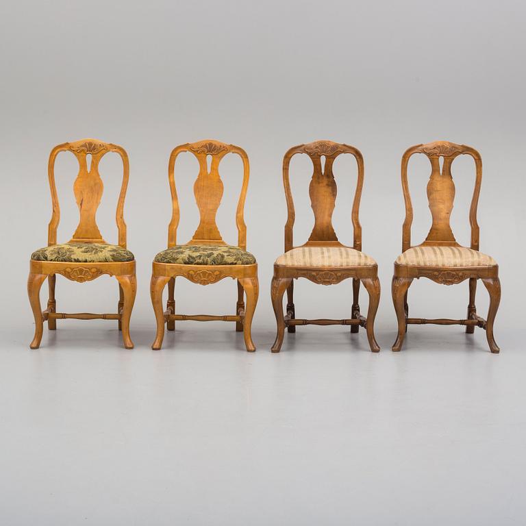 Four early 20th century chairs.