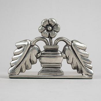 A pewter bookend, possibly by Estrid Ericson, Firma Svenskt Tenn, 1920's.