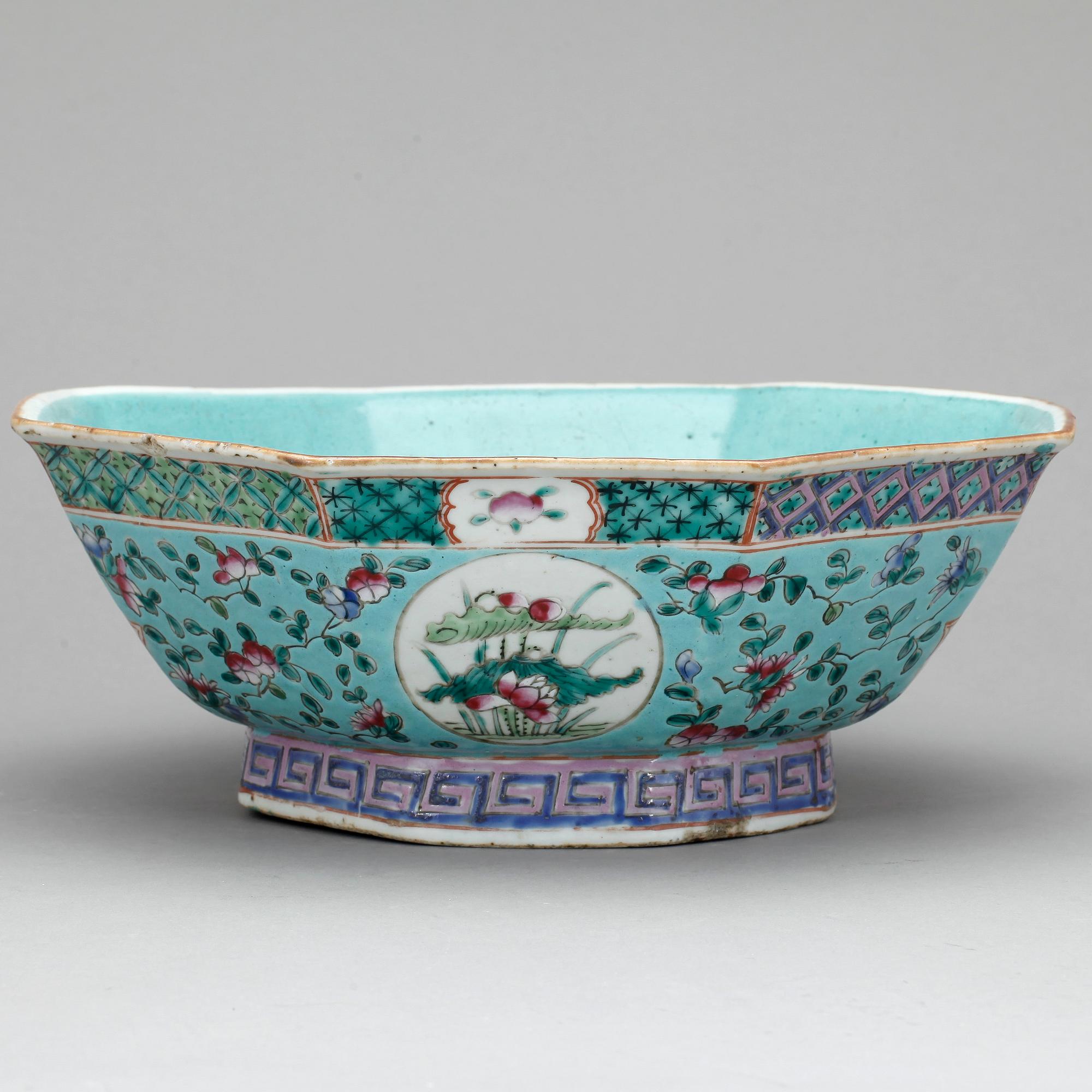 SKÅL, porslin, Kina, sen Qingdynasti, 1800-tal.