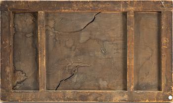 A Japanese carved and gilded wooden sign Edo-period (1603-1868).