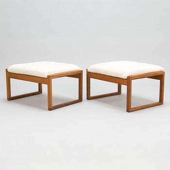 Børge Mogensen, a pair of 1960's '161' stools for  Fredericia Stolefabrik Denmark.