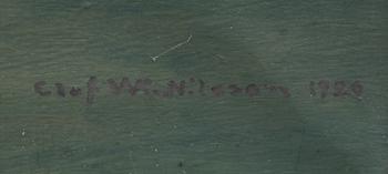 Olof Walfrid Nilsson,  "Sommarkväll vid Dalby, Wärmland".