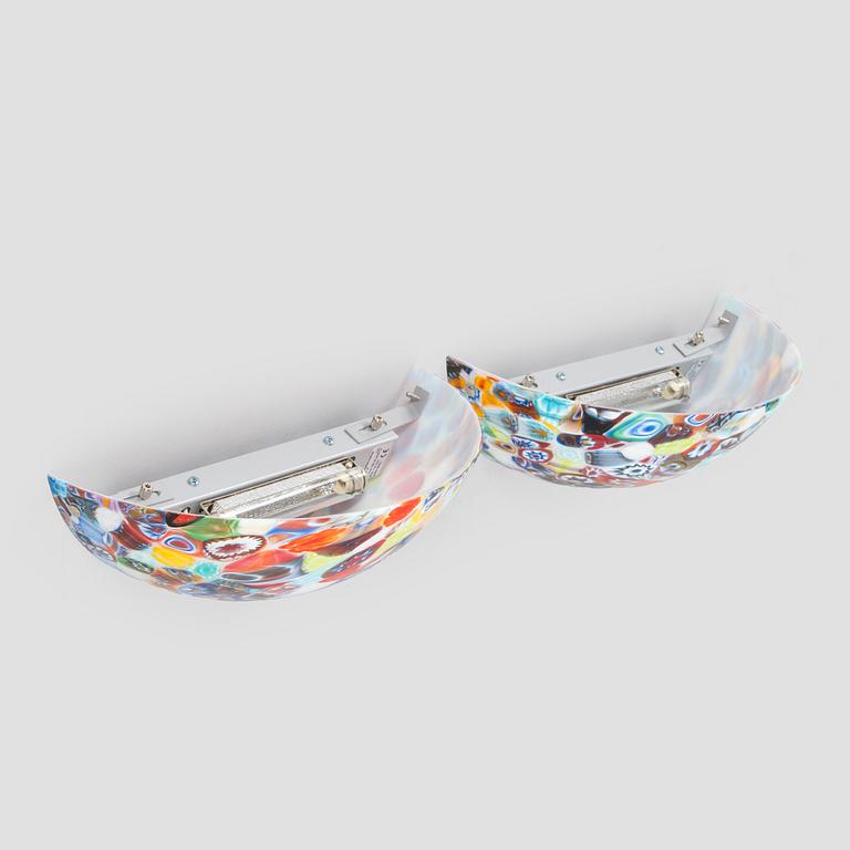 A pair of wall lights, ALT Luci Alternative, Murano, Italy 2000s.