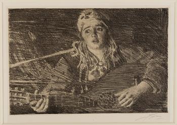 ANDERS ZORN, etching, 1919, signed in pencil.