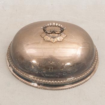 Cloche/Steak dome England early 20th century silver plate.
