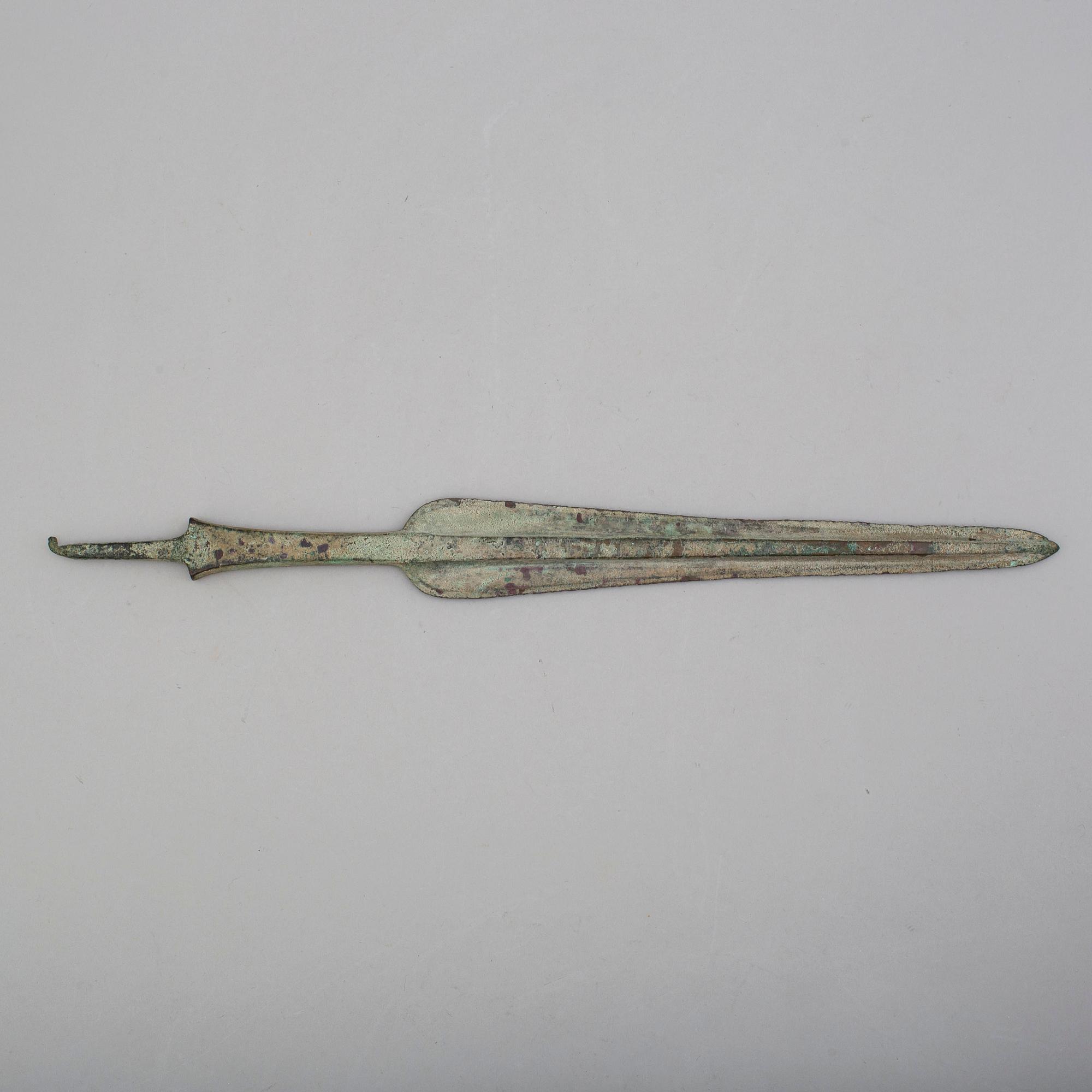 A bronze spearhead, probably Loristan around 1000 B.C.