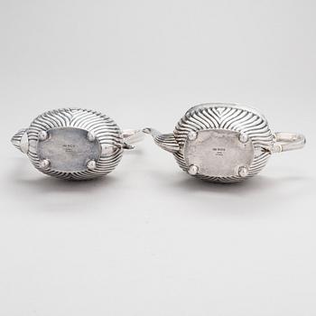 Kahvi- ja teekalusto, 5 osaa, sterlinghopeaa, Emile Viner, Viner's Ltd, Sheffield Englanti 1957.