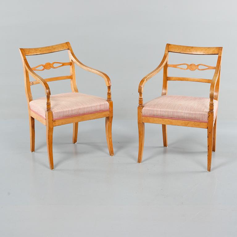 KARMSTOLAR, ett par, Karl Johan, 1800-talets mitt.