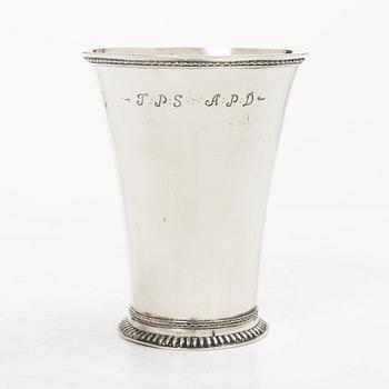 A Swedish silver beaker, mark of Cort Winberg, Laholm, active 1690-1737 (1739).