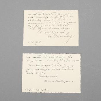 BREV MED AUTOGRAFER, 8 st, främst författaren Ernest Renan (1823-1892).