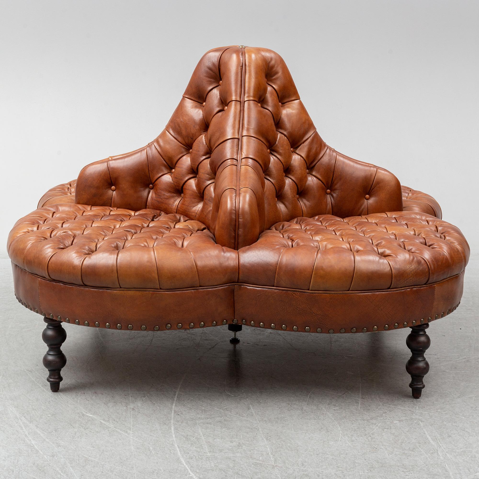 A leather sofa, England.