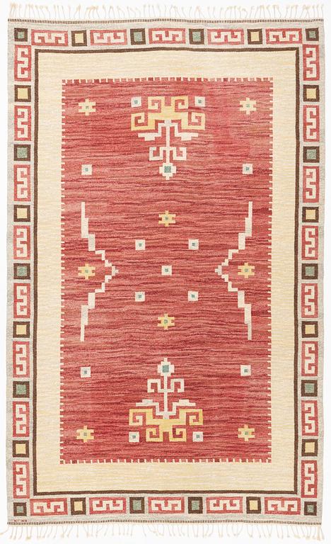 Carl Dangel, a carpet, flat weave, ca 370 x 233 cm, signed C D.