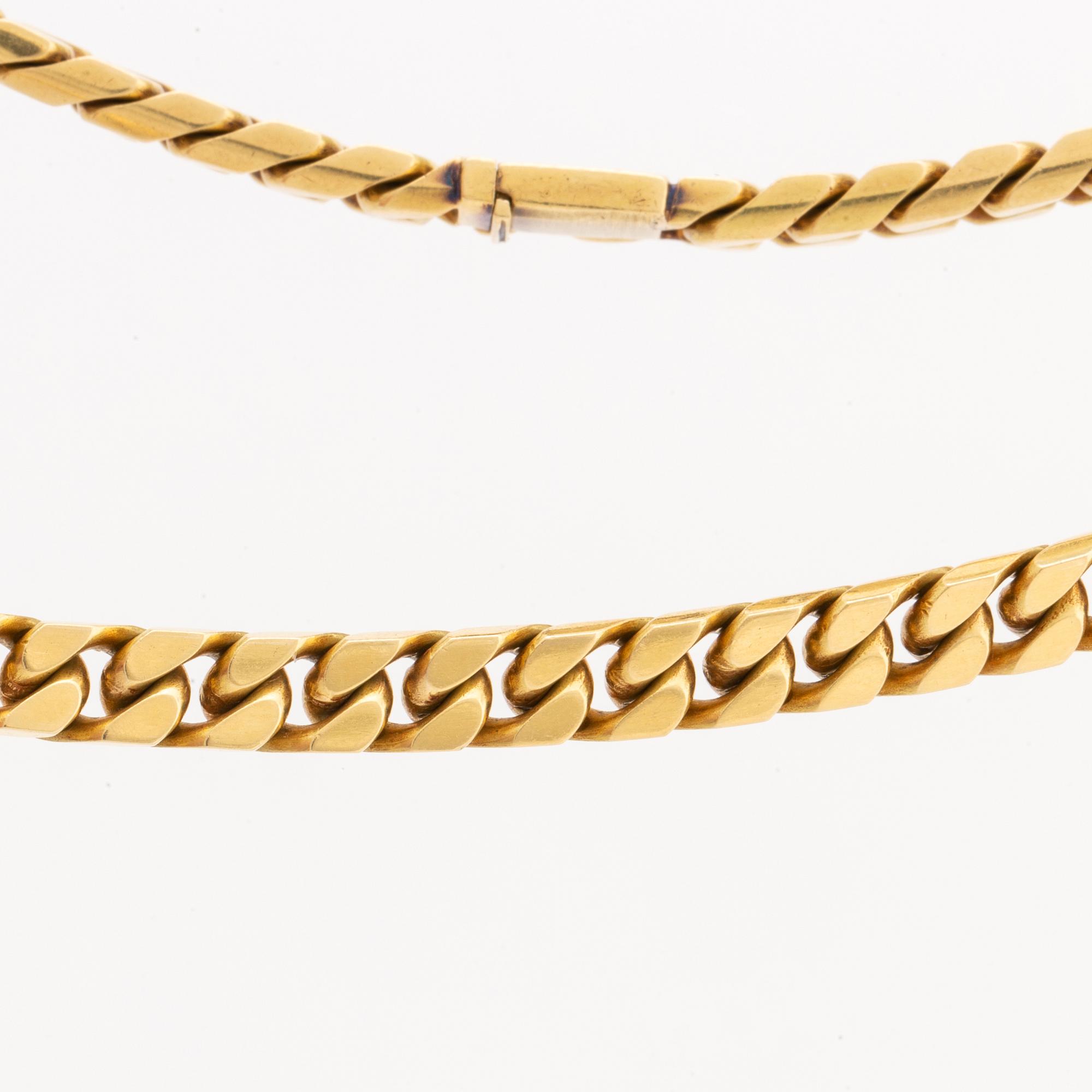 HALSKEDJA 18k guld vikt 114 gram.